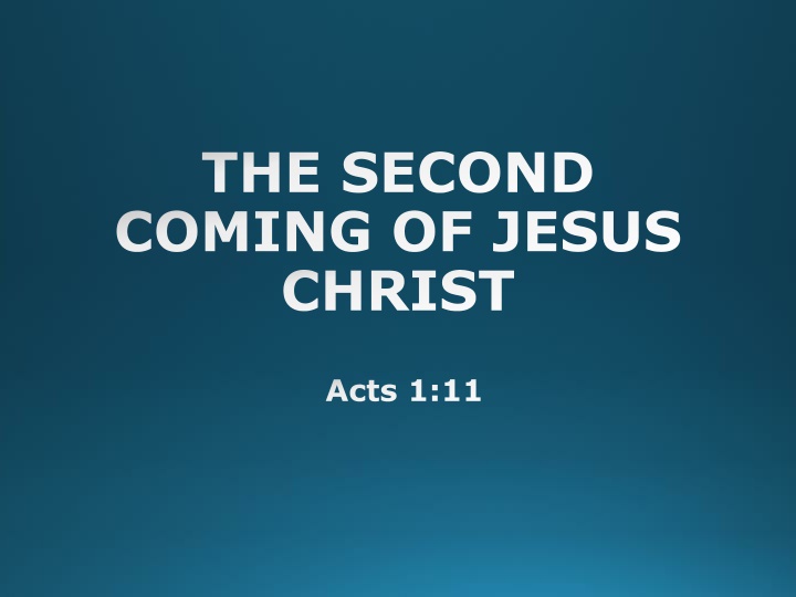 the second coming of jesus christ