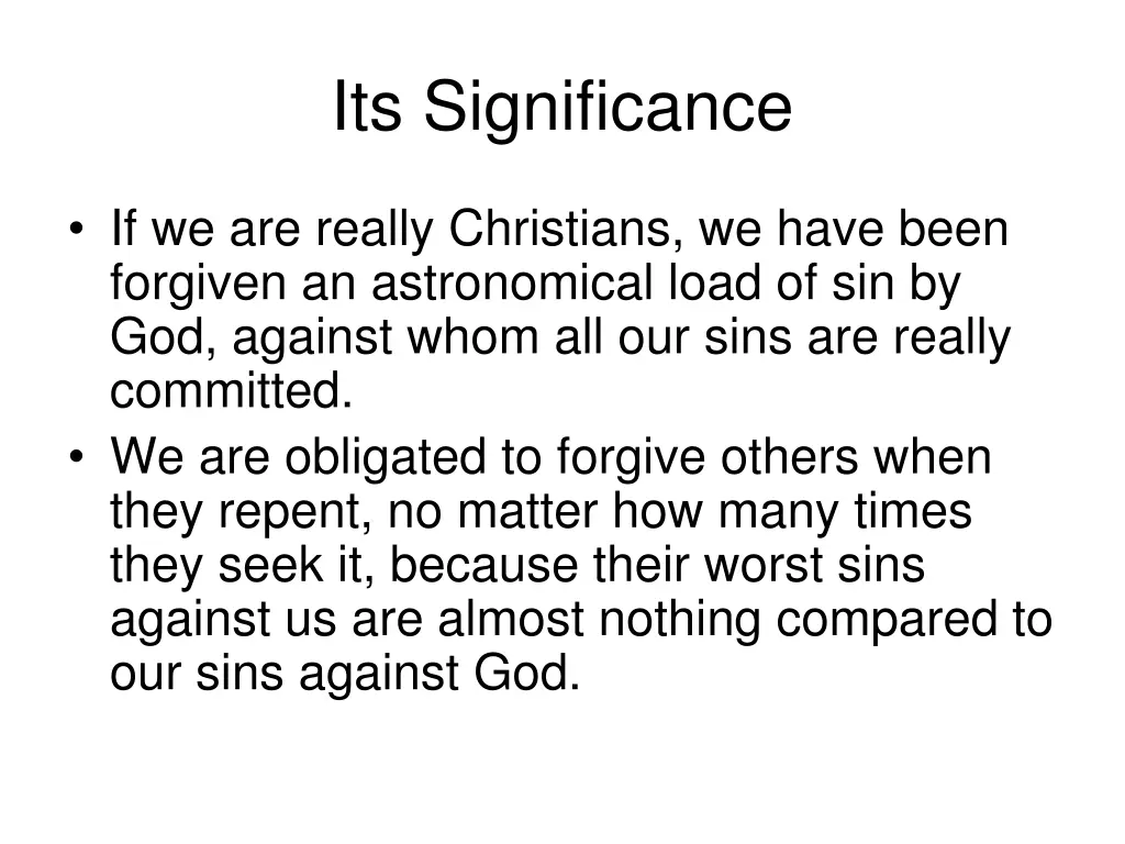 its significance