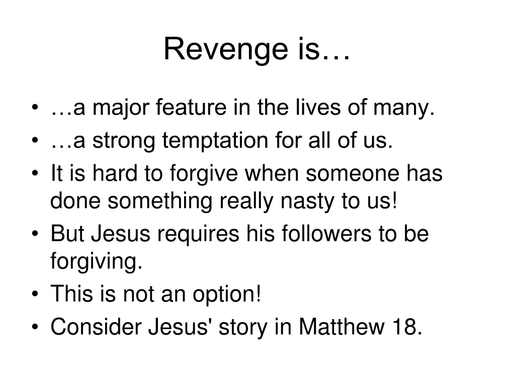 revenge is