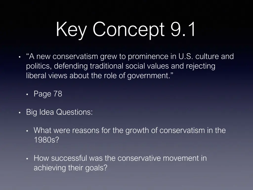 key concept 9 1