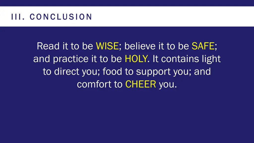 iii iii conclusion conclusion 1