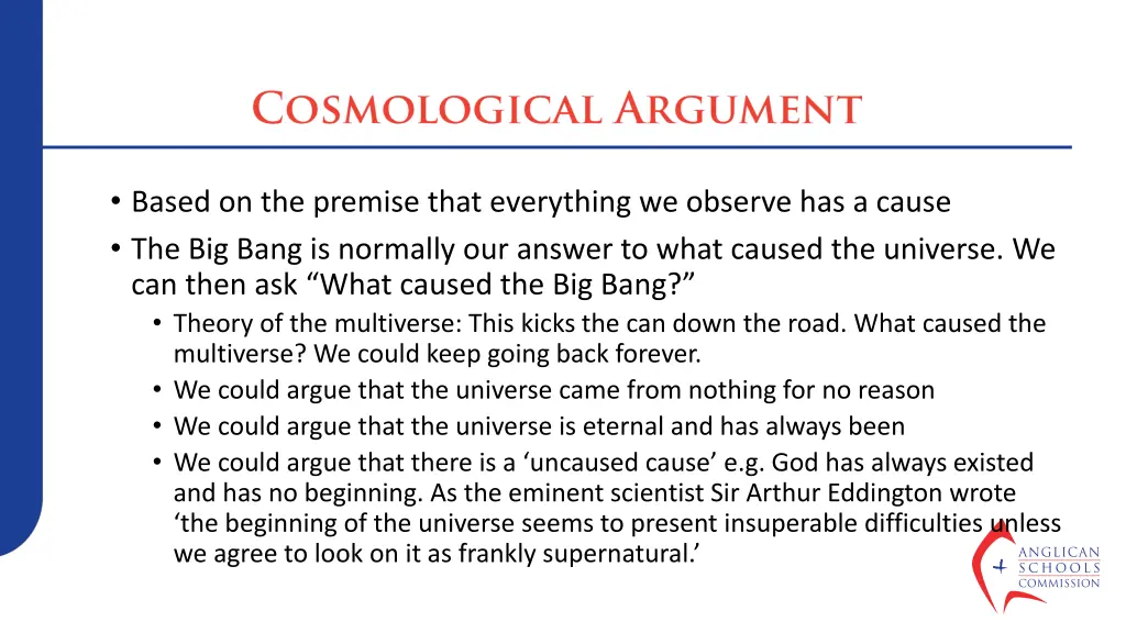 based on the premise that everything we observe