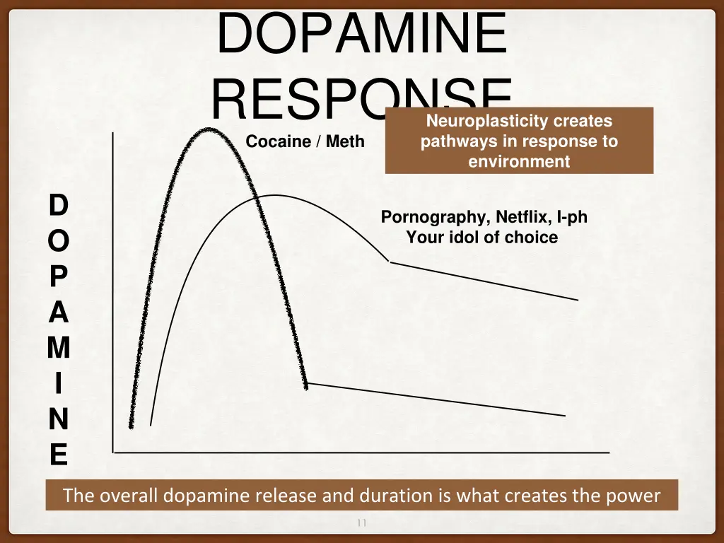 dopamine response cocaine meth