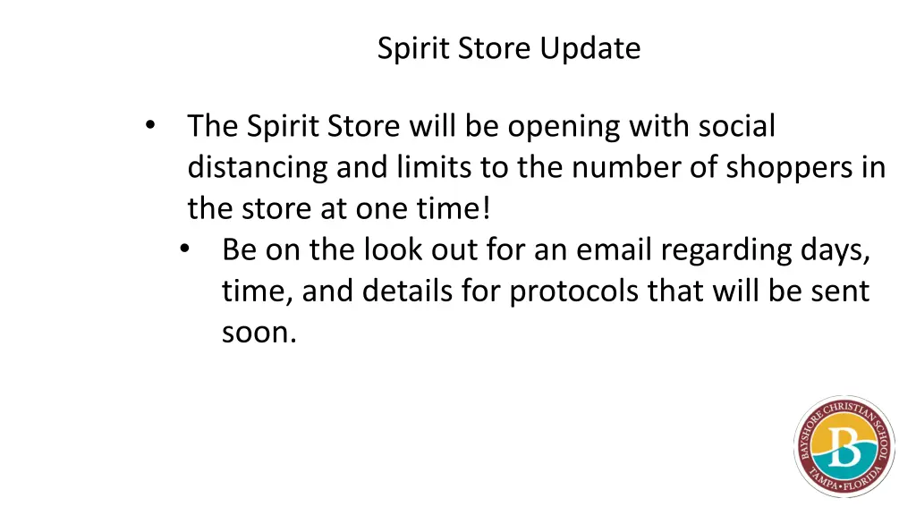 spirit store update