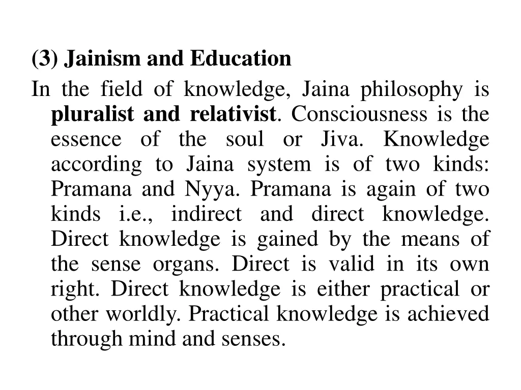 3 jainism and education in the field of knowledge