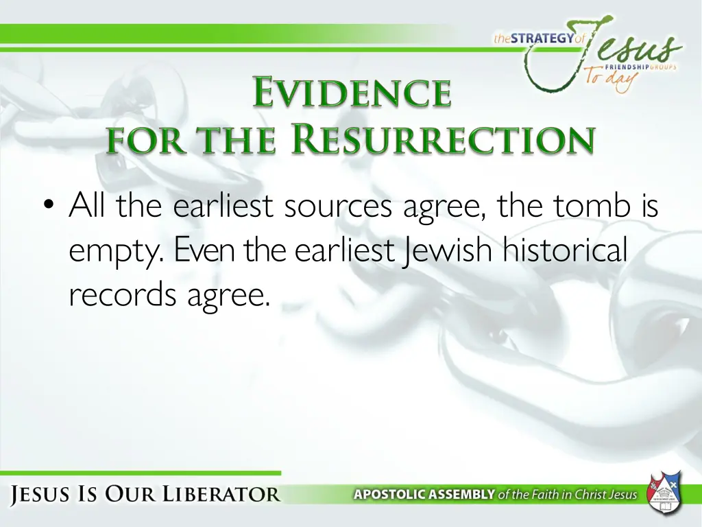 all the earliest sources agree the tomb is empty