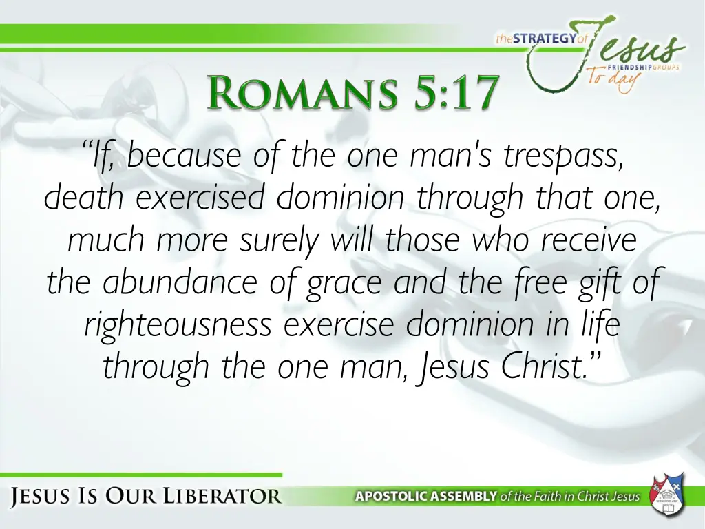 if because of the one man s trespass death
