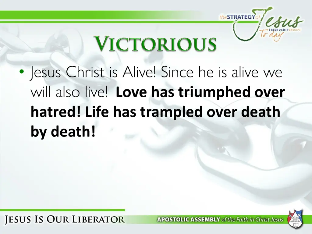 jesus christ is alive since he is alive we will