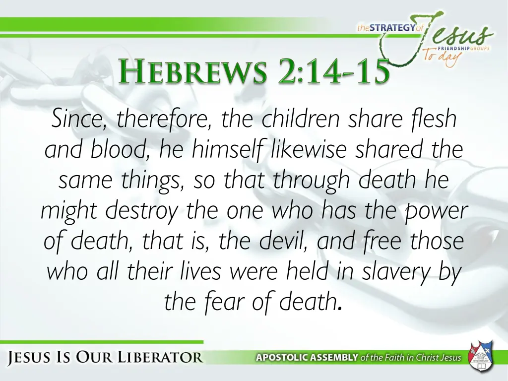 since therefore the children share flesh