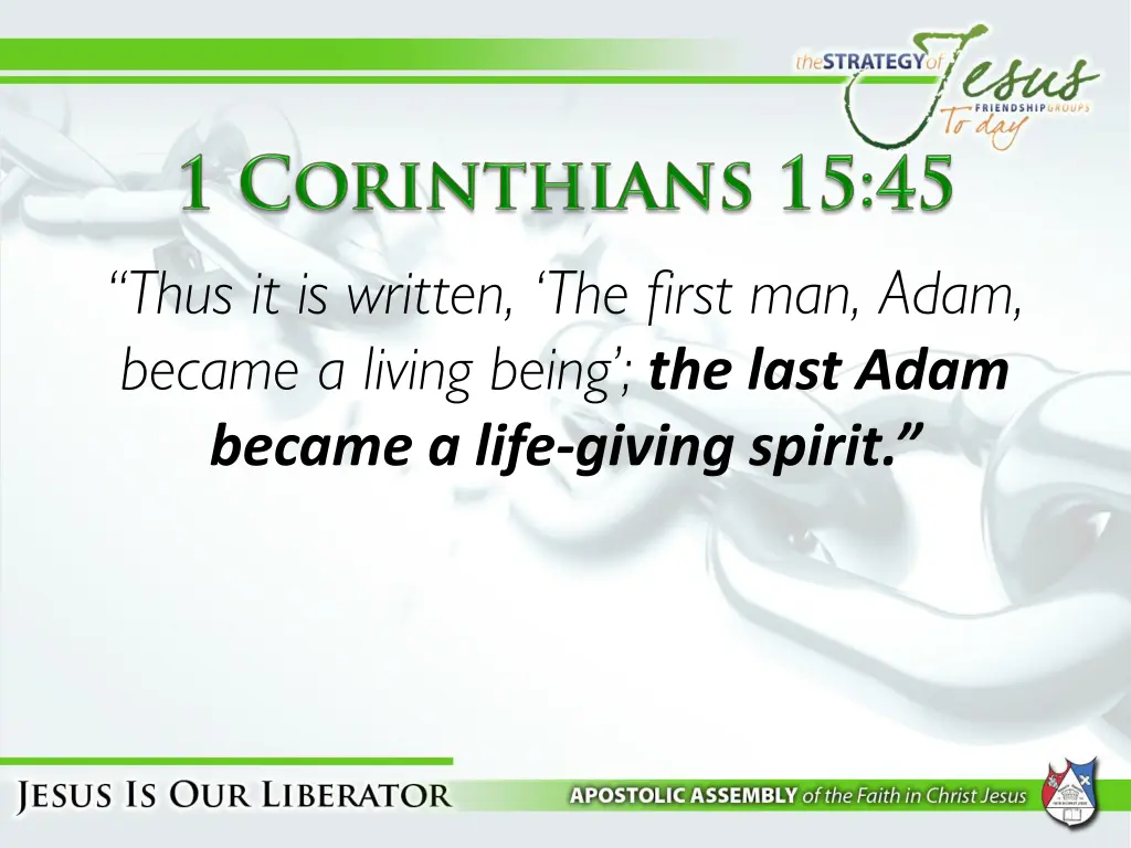 thus it is written the first man adam became