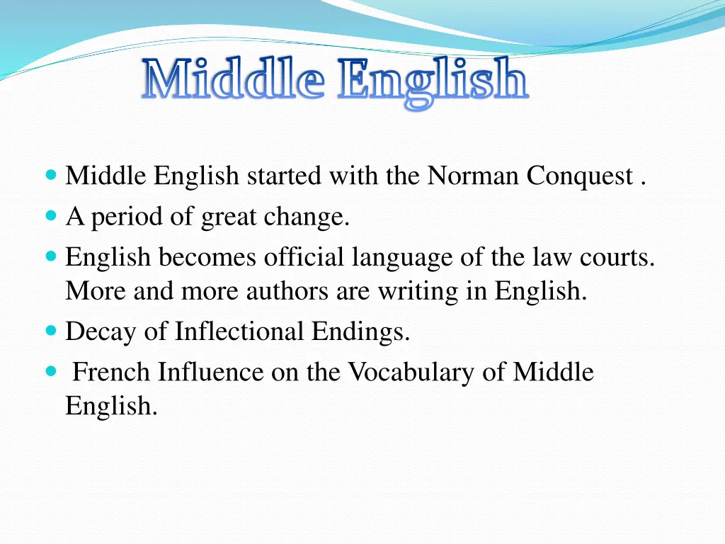 middle english