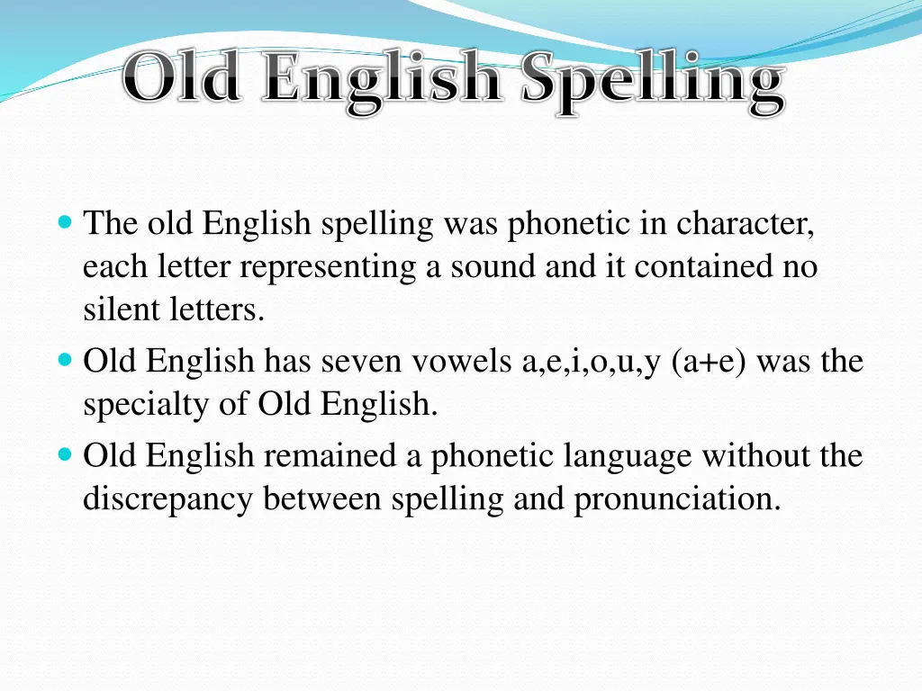 old english spelling