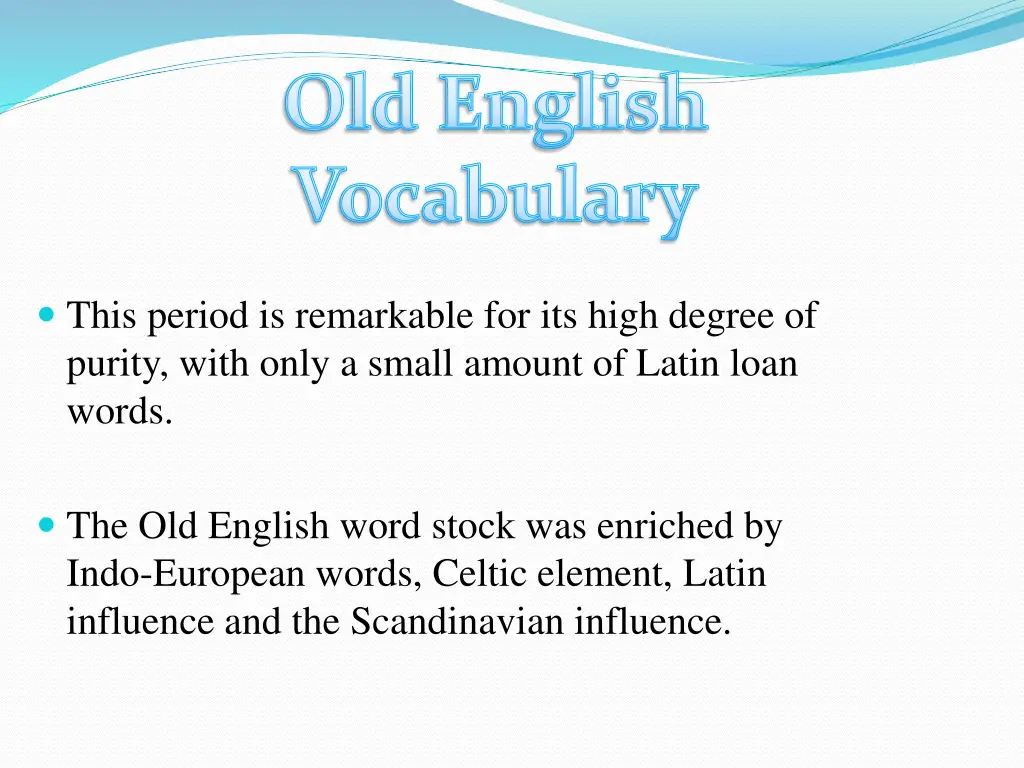 old english vocabulary