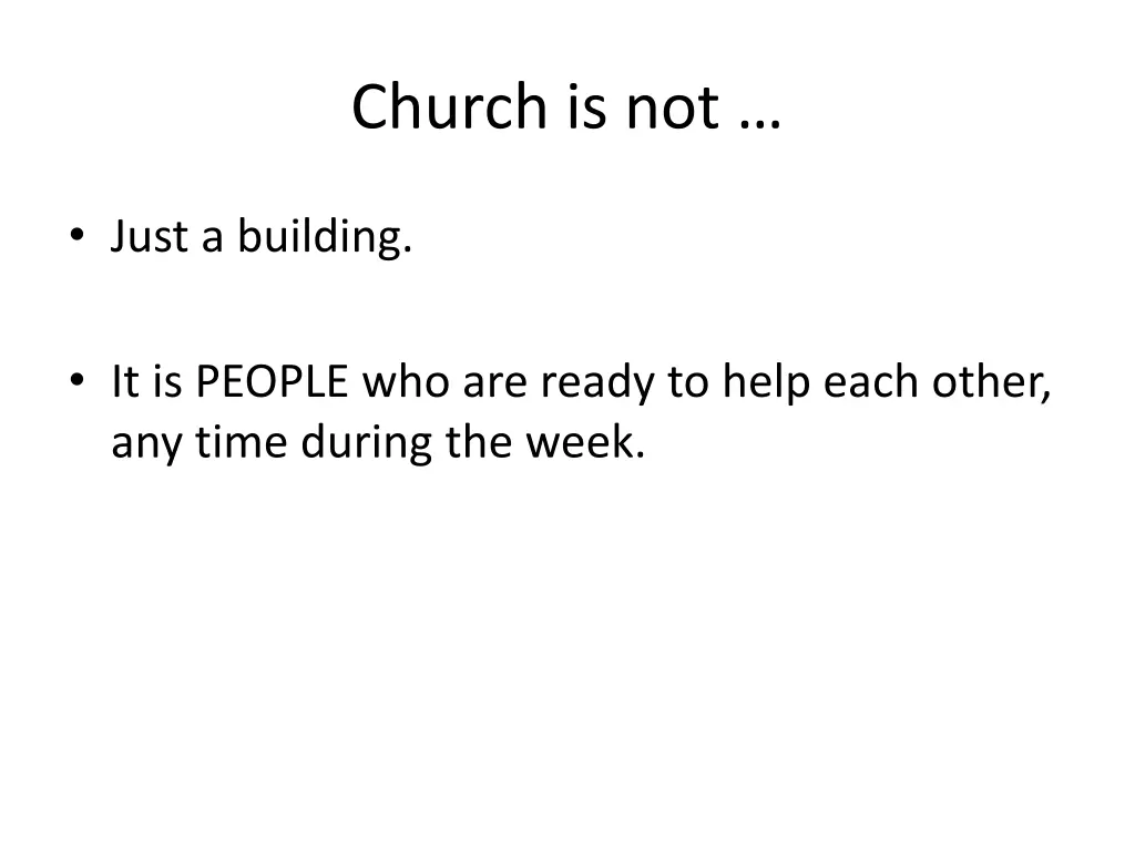 church is not 1