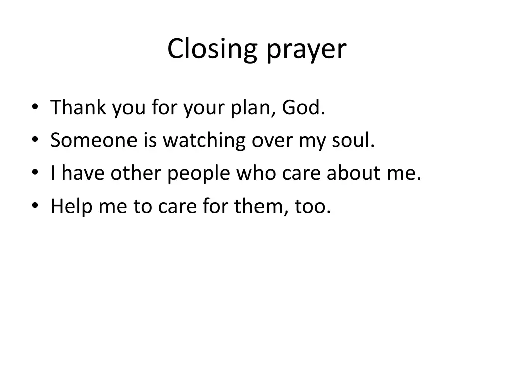 closing prayer