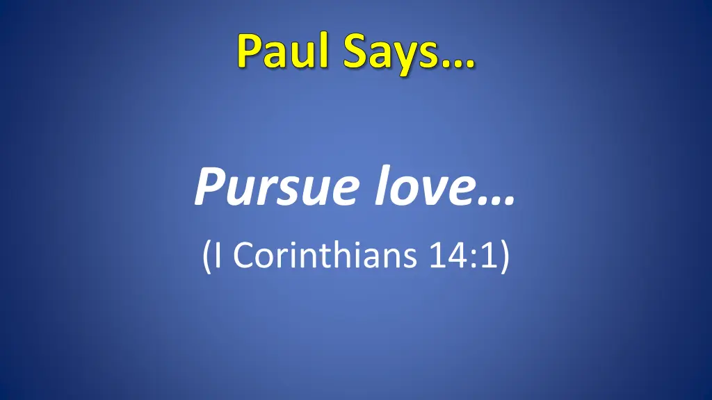 paul says 1