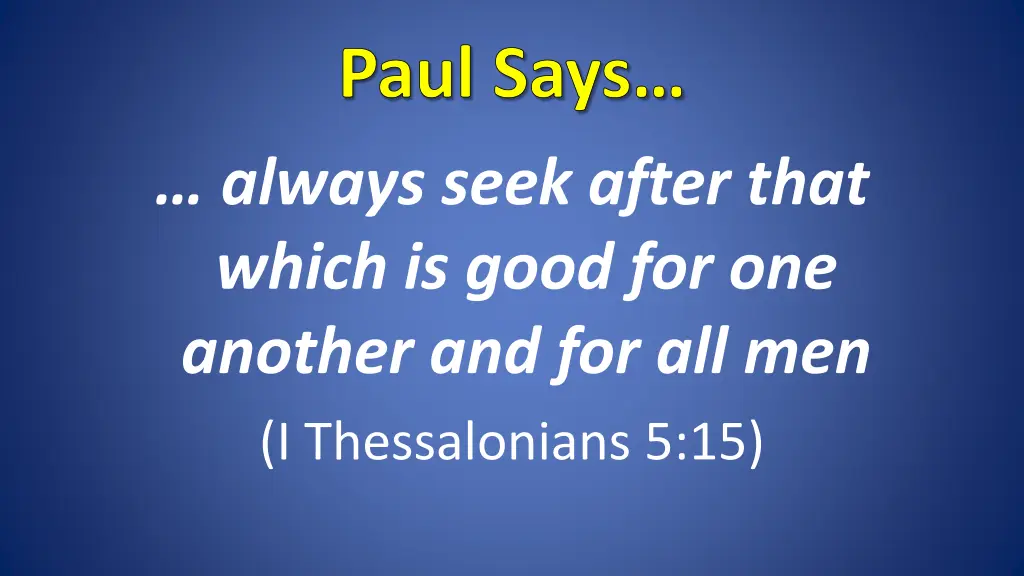 paul says 2