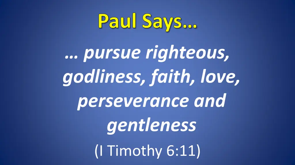 paul says 3