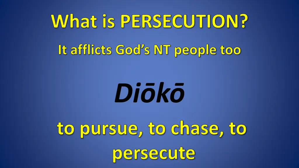 what is persecution 1
