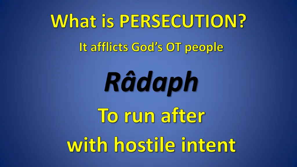 what is persecution