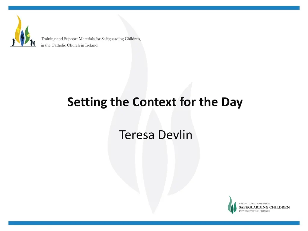 setting the context for the day