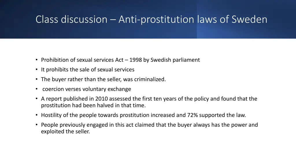class discussion anti prostitution laws of sweden