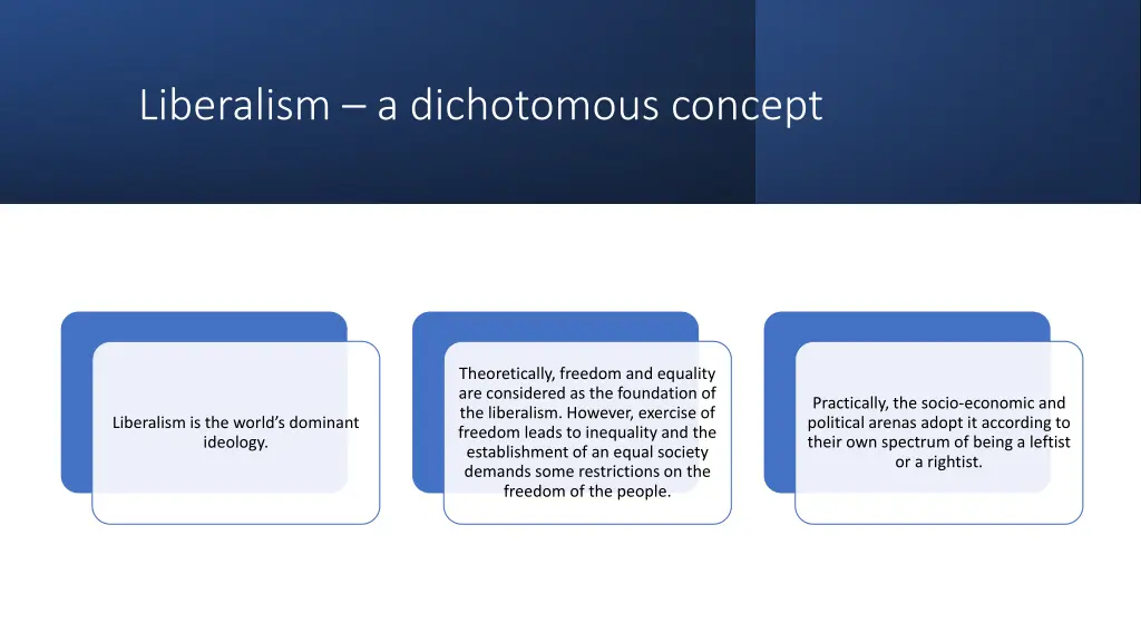 liberalism a dichotomous concept
