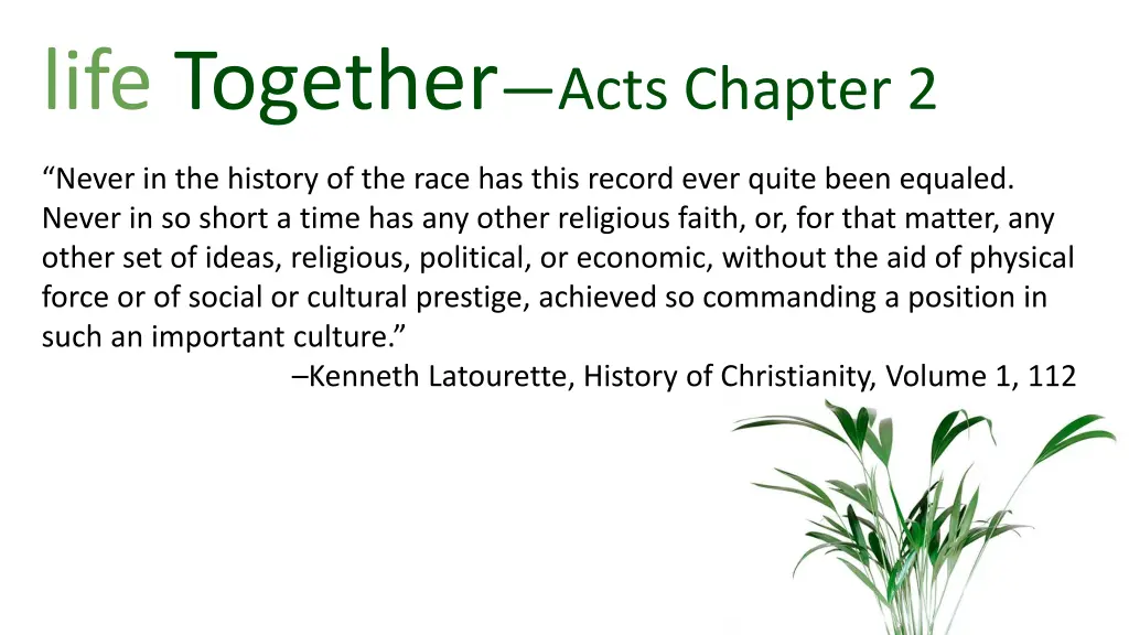 life together acts chapter 2 1