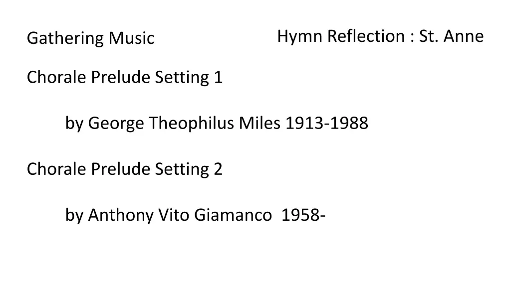 hymn reflection st anne 1