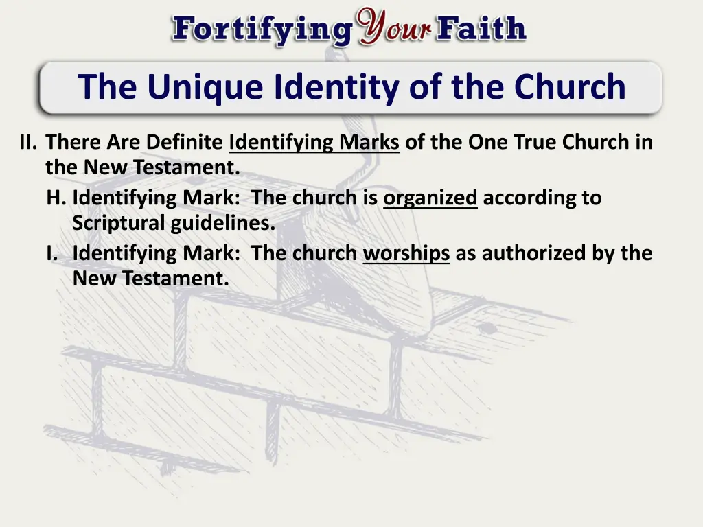 the unique identity of the church 3