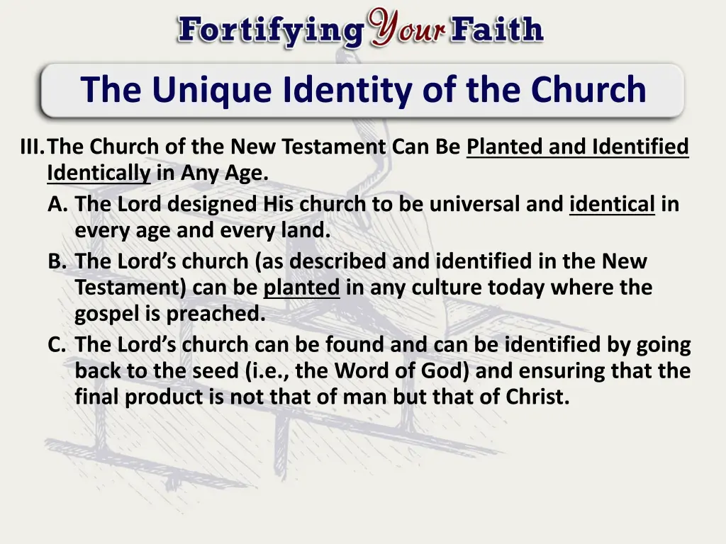 the unique identity of the church 5
