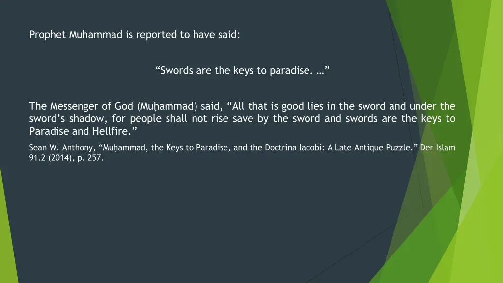 prophet muhammad is reported to have said