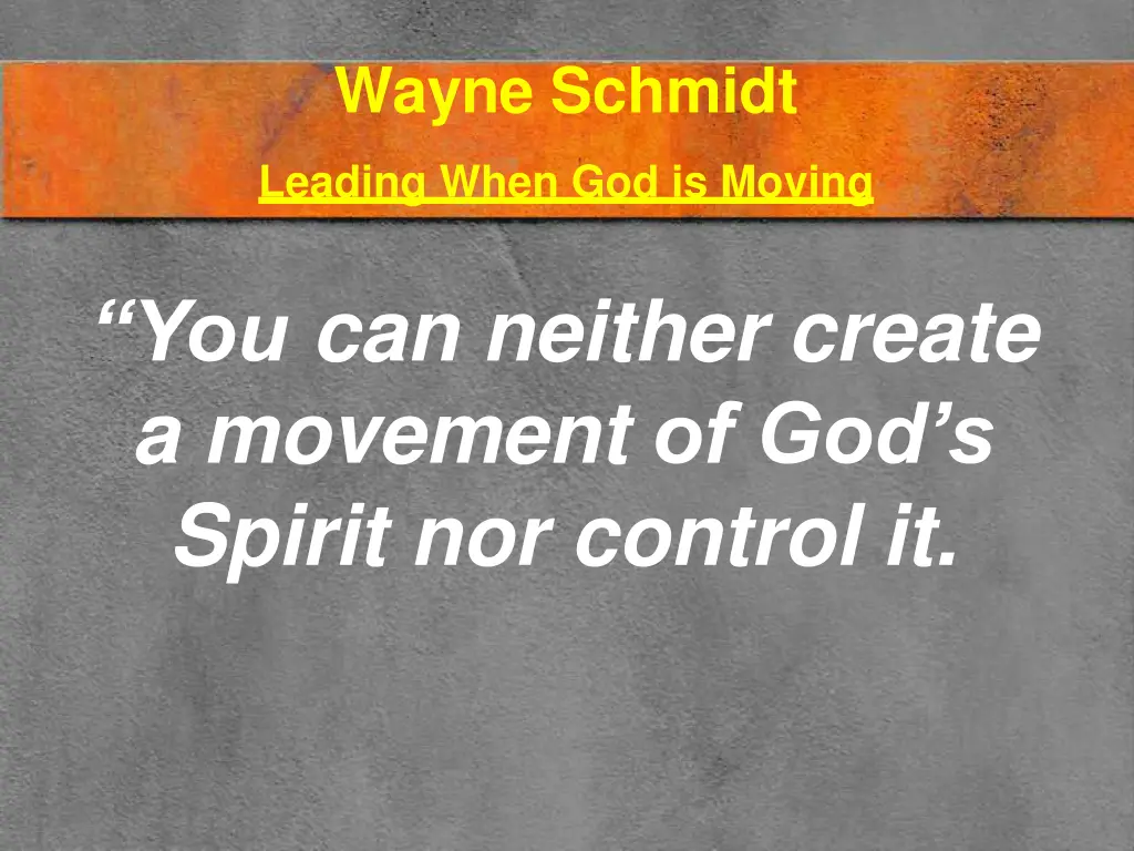 wayne schmidt