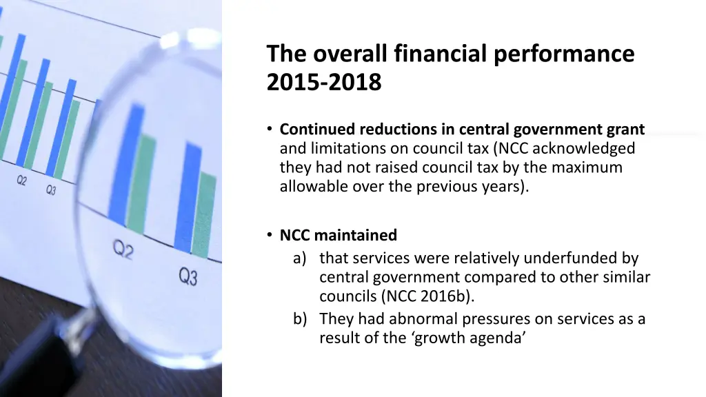 the overall financial performance 2015 2018