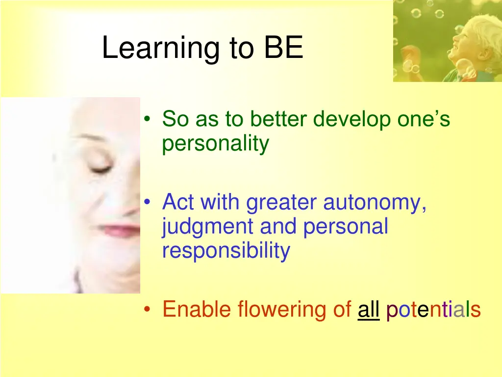 learning to be