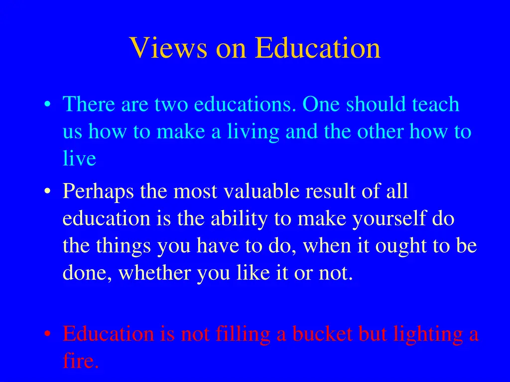 views on education