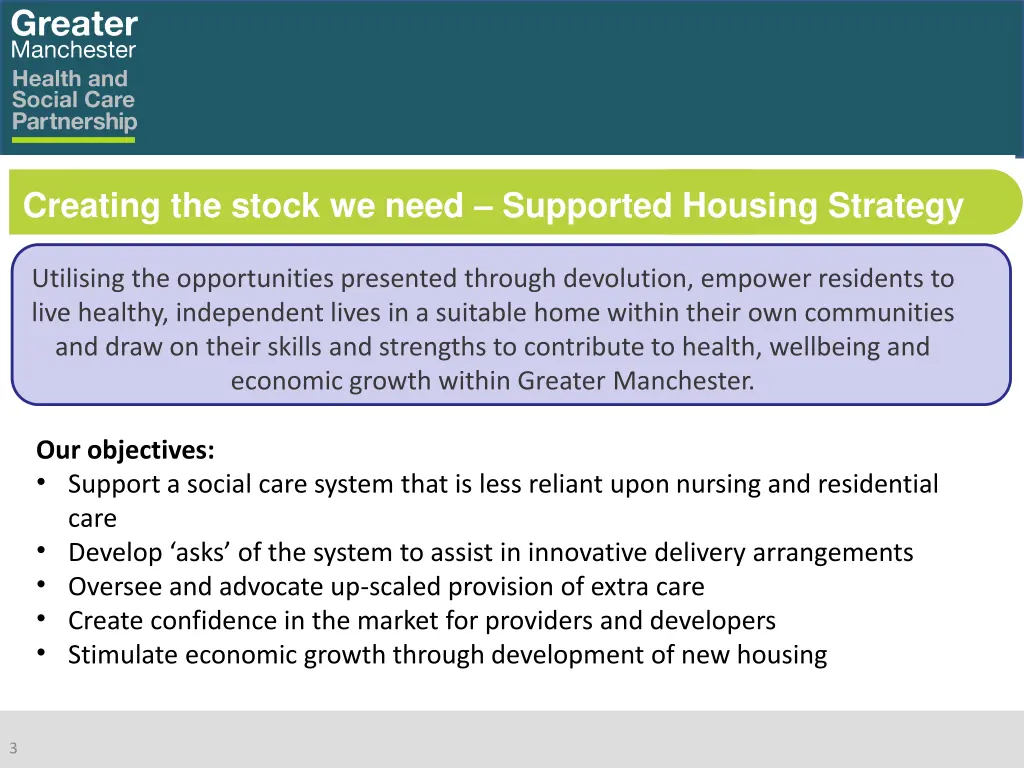 creating the stock we need supported housing
