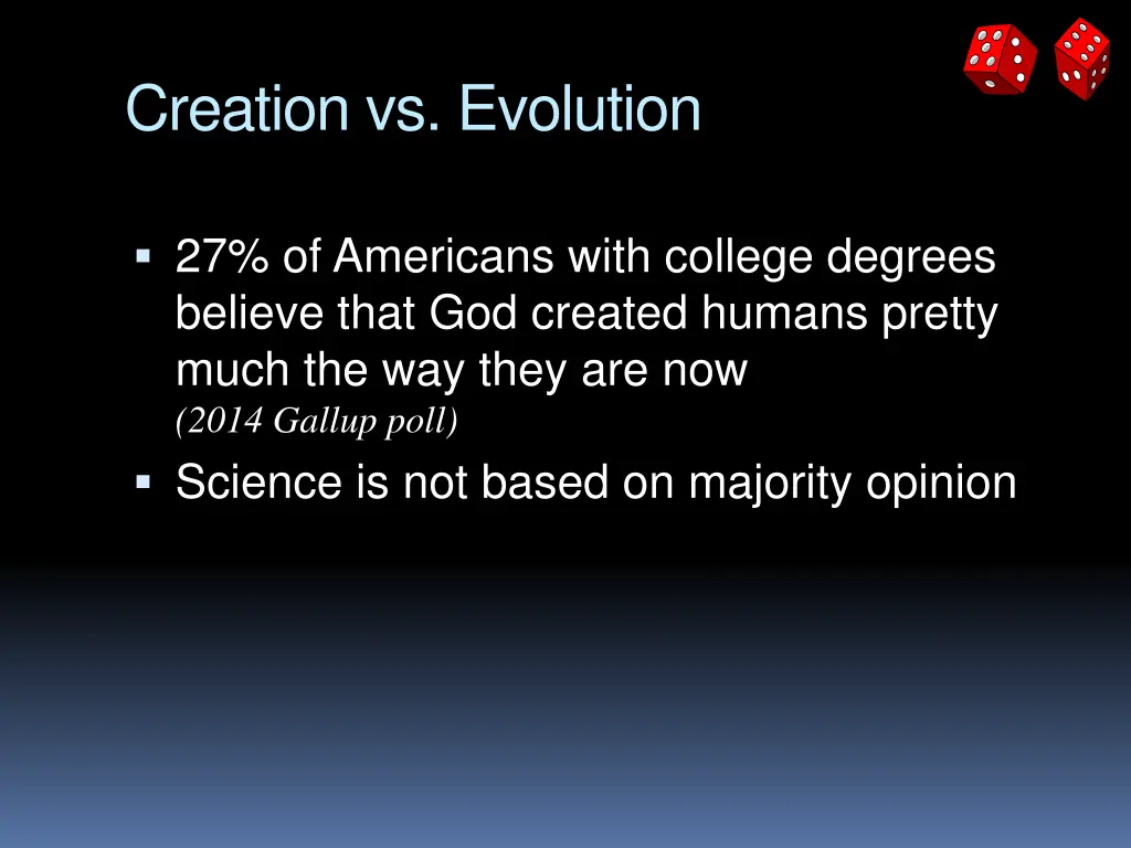 creation vs evolution