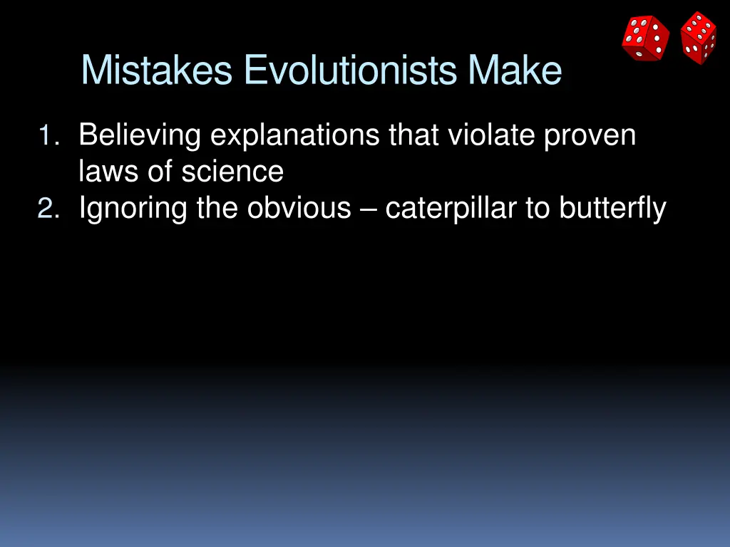 mistakes evolutionists make
