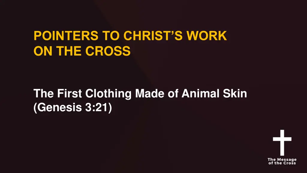 pointers to christ s work on the cross 1