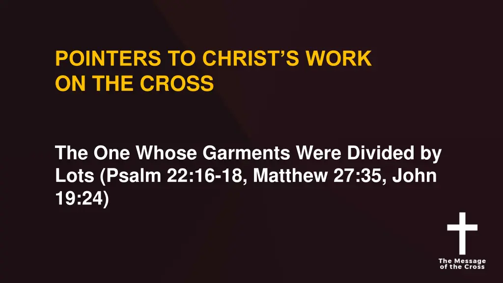 pointers to christ s work on the cross 11