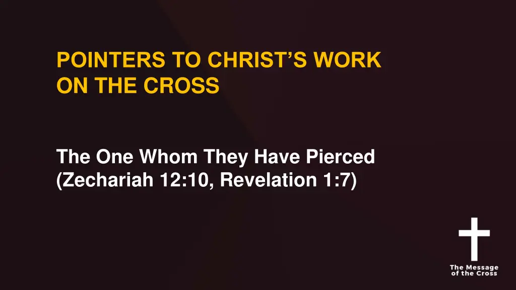 pointers to christ s work on the cross 17