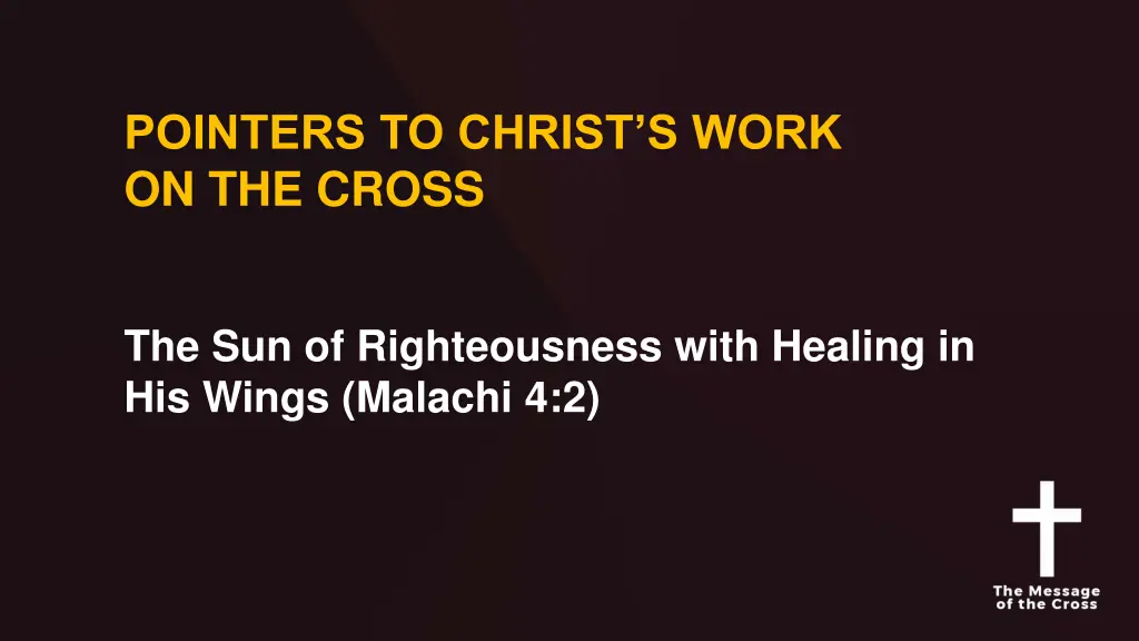 pointers to christ s work on the cross 19