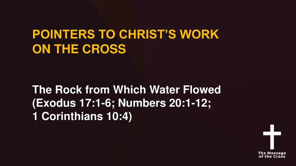 pointers to christ s work on the cross 5
