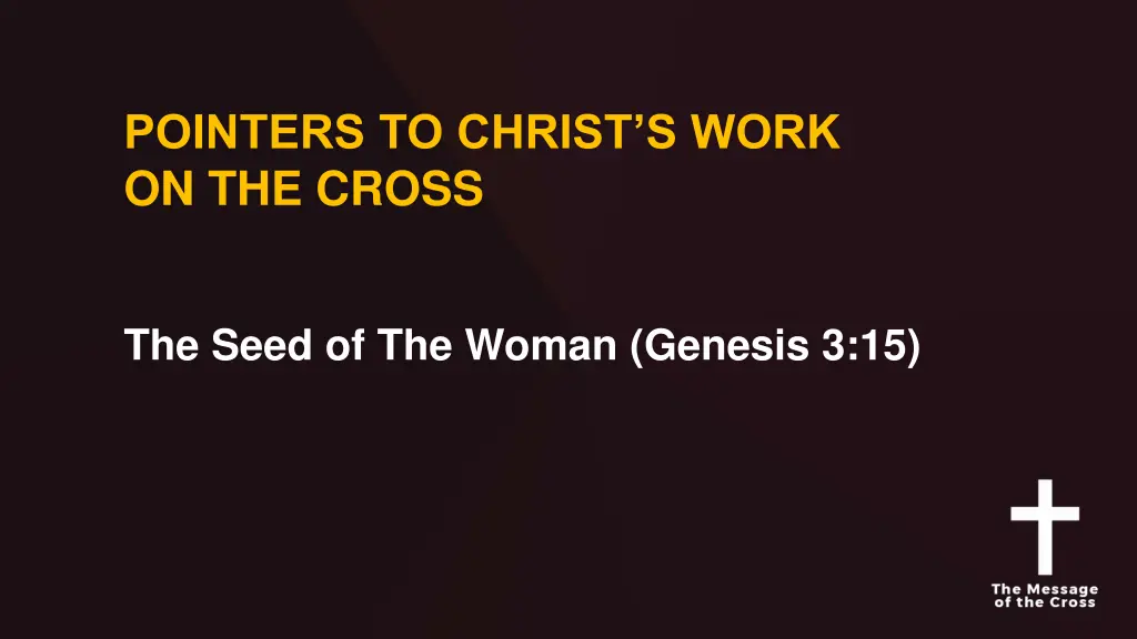 pointers to christ s work on the cross