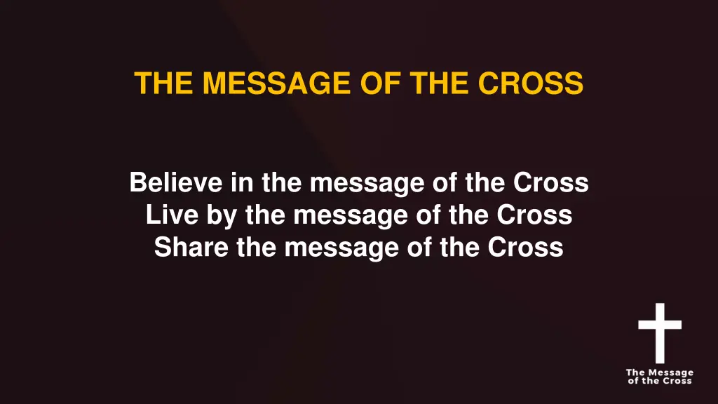 the message of the cross