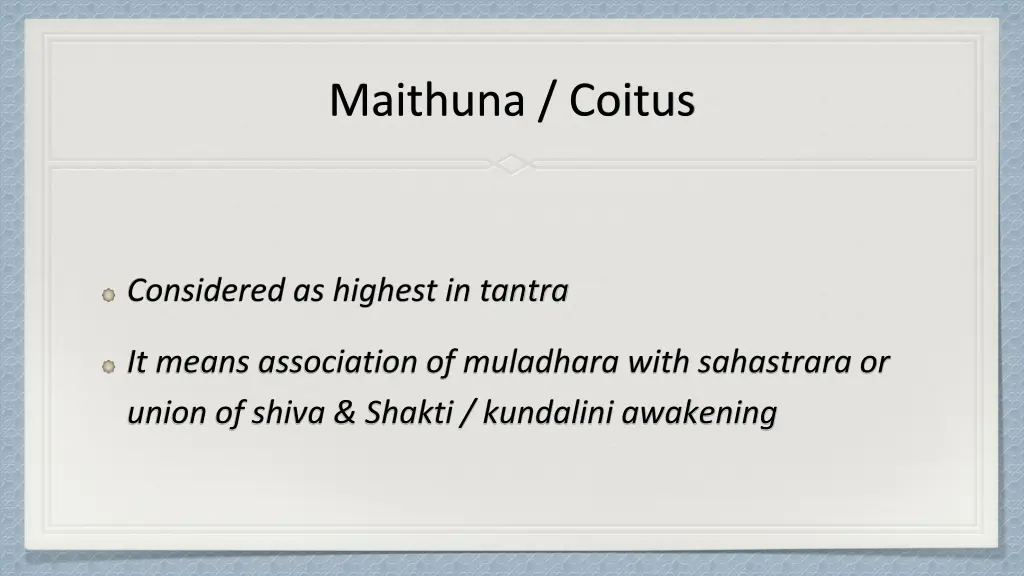 maithuna coitus