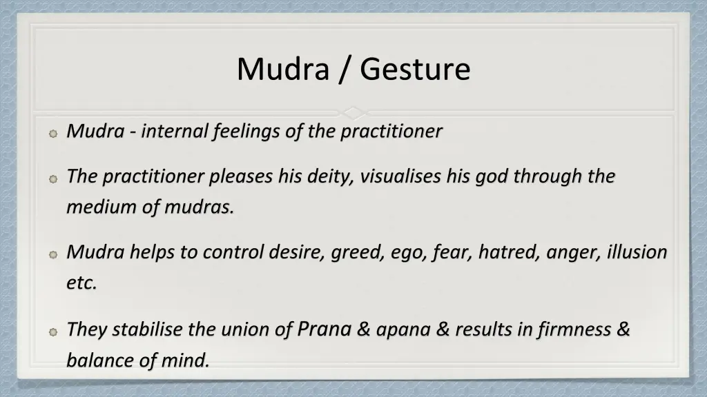 mudra gesture