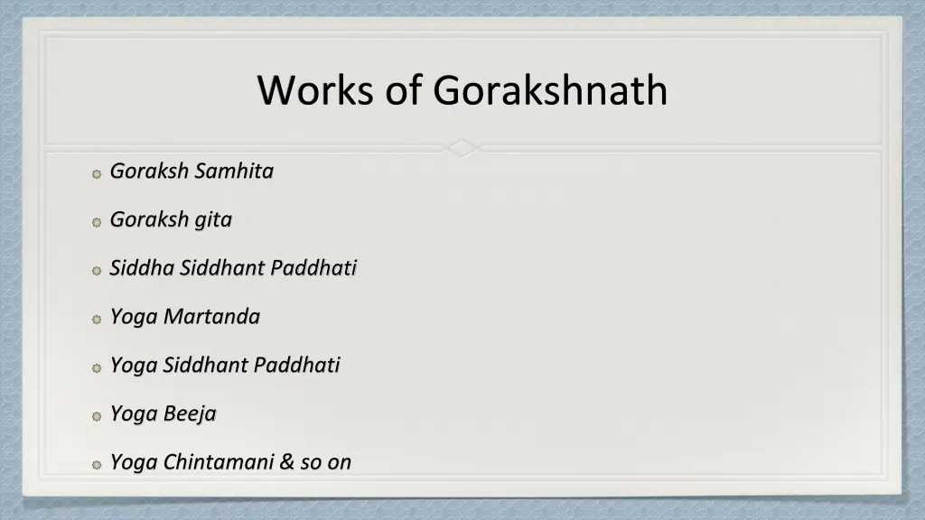 works of gorakshnath