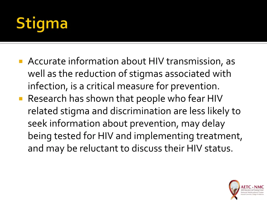 accurate information about hiv transmission